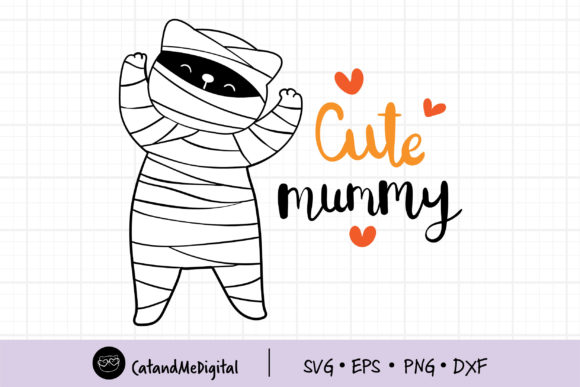 Cat Mummy Halloween Day Graphics and Illustrations Review