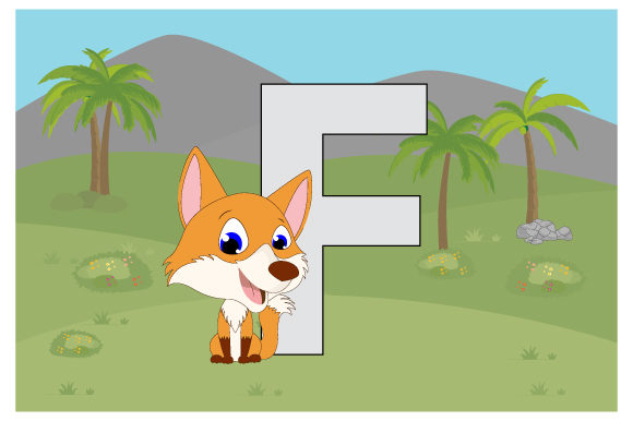 Funny Fox with the Letter F: Graphics for Playful Branding
