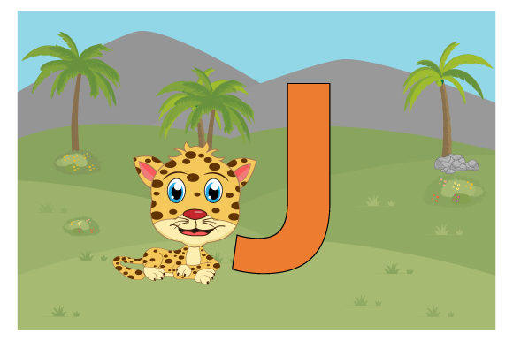 Funny Jaguar with the Letter J Graphics and Illustrations Review