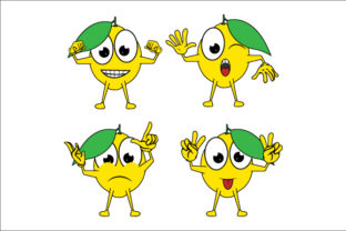 Funny Lemon Character Graphics and Illustrations