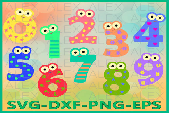 Funny Monsters Numbers Graphics and Illustrations Review