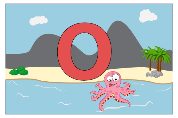 Funny Octopus with the Letter O: Graphics and Illustrations Review