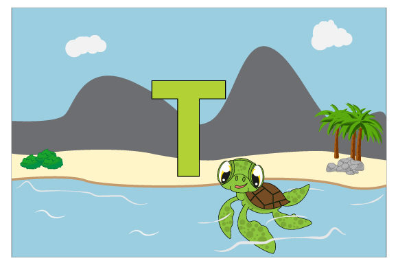 Funny Turtle with the Letter T: A Designer's Review