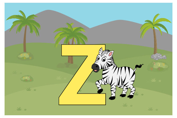 Funny Zebra with the Letter Z Graphics and Illustrations Review