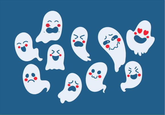 Halloween with Funny Ghost Character Graphics and Illustrations Review